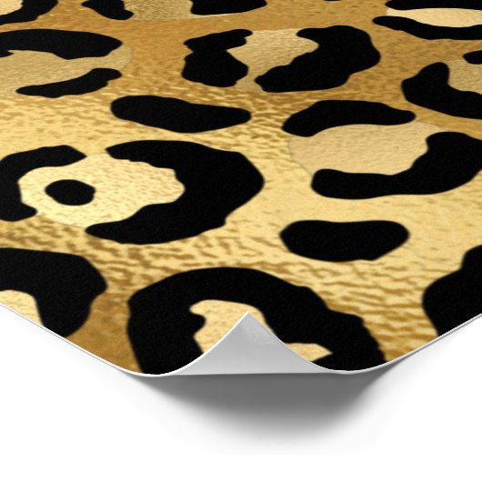 Leopard Print Pattern in Gold en Black (Hoek)