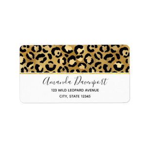 Leopard Print Pattern in Gold en Black Etiket