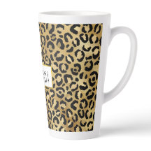 Leopard Print Pattern in Gold en Black