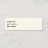 Leopard Print Pattern in Gold en Black Mini Visitekaartje (Achterkant)