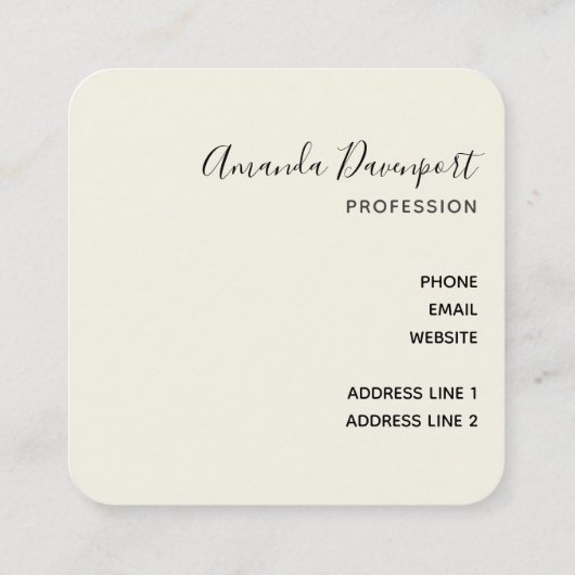 Leopard Print Pattern in Gold en Black Vierkante Visitekaartje (Achterkant)