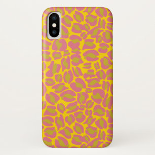 Leopard Print Pattern Oerwoud geel roze Case-Mate iPhone Case
