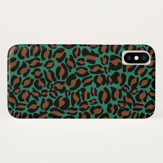 Leopard Print Pattern Oerwoud groen bruin Case-Mate iPhone Case (Achterkant (horizontaal))
