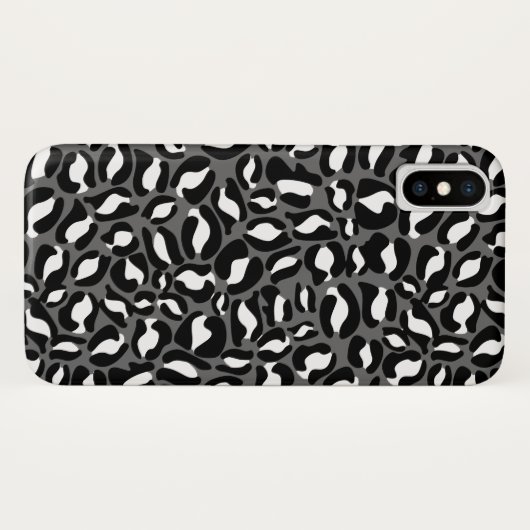 Leopard Print Pattern Oerwoud monochroom Case-Mate iPhone Case (Achterkant (horizontaal))