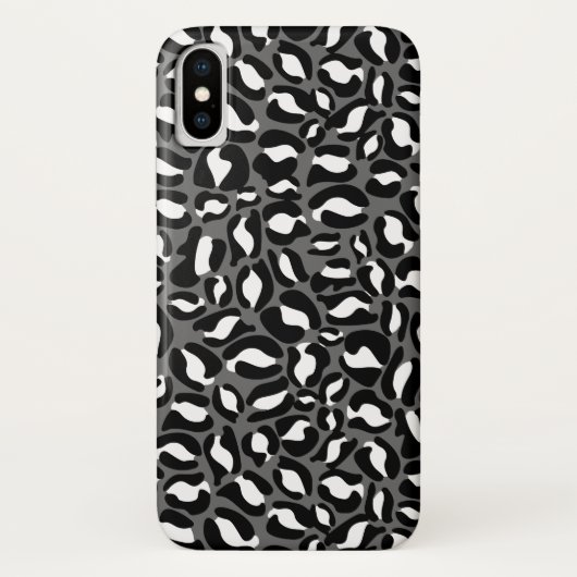 Leopard Print Pattern Oerwoud monochroom Case-Mate iPhone Case (Achterkant)