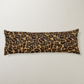Leopard Print Pattern Oerwoud Origineel bruin Lichaamskussen (Achterkant)