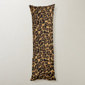 Leopard Print Pattern Oerwoud Origineel bruin Lichaamskussen (Achterkant (Verticaal))