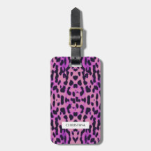 Leopard Print Pattern Paars Elegant persoonlijk