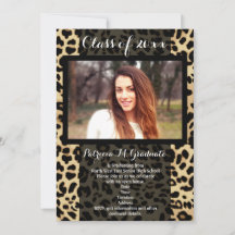 Leopard Print Pattern Ribbon Foto Afstuderen