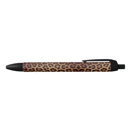 Leopard Print Pattern Zwarte Inkt Pen (Bovenkant)