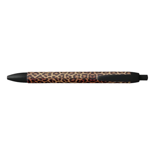 Leopard Print Pattern Zwarte Inkt Pen (Achterkant)