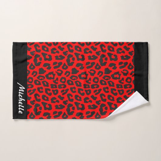 Leopard Print Persoonlijk Bad Handdoek (Handdoek)