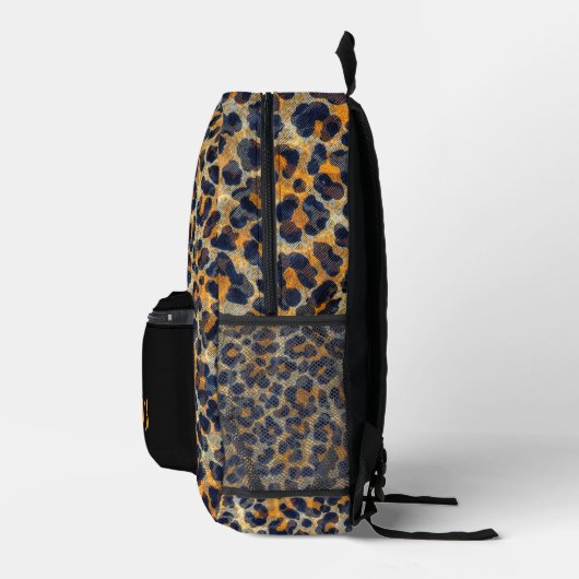 Leopard Print Persoonlijk Bedrukte Rugzak (Rechts)