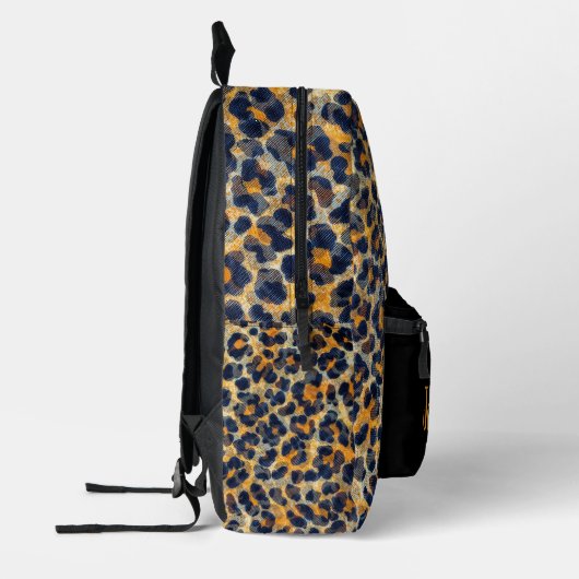 Leopard Print Persoonlijk Bedrukte Rugzak (Links)
