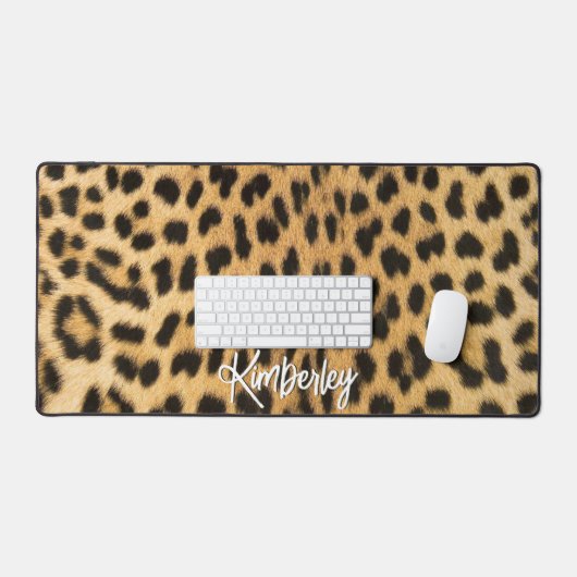 Leopard Print Persoonlijk Bureaumat (Keyboard & Muis)