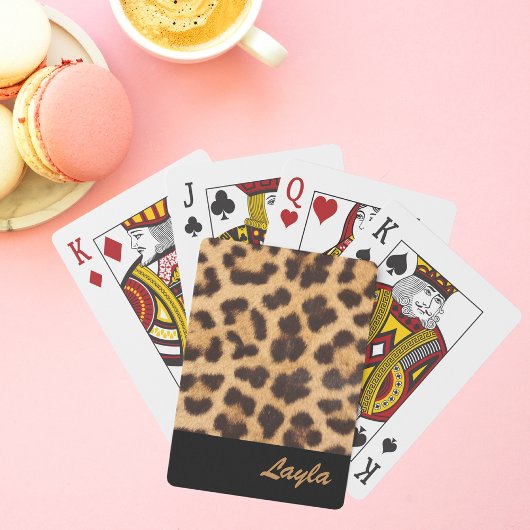 Leopard Print Persoonlijk Pokerkaarten