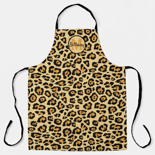 Leopard Print Persoonlijk Schort (Voorkant)