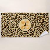 Leopard Print Persoonlijk Strandlaken (Voorkant)