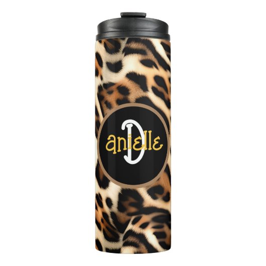 Leopard Print Persoonlijk Thermosbeker (Voorkant)