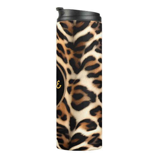 Leopard Print Persoonlijk Thermosbeker (Geroteerd rechts)