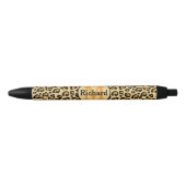 Leopard Print Persoonlijk Zwarte Inkt Pen (Voorkant)