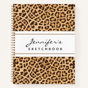 Leopard Print Persoonlijke Jouw naam van zakboekje Notitieboek