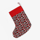 Leopard Print Persoonlijke kerststop Kleine Kerstsok (Achterkant (Hangend))