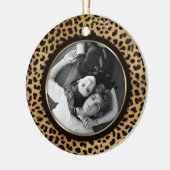 Leopard Print Photo Ornament Wedding Keepslag (Links)