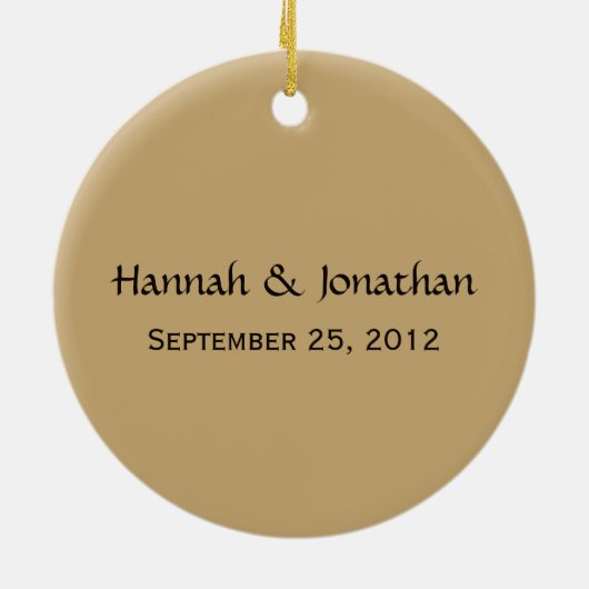 Leopard Print Photo Ornament Wedding Keepslag (Achterkant)