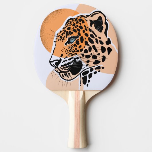 Leopard Print Ping Pong Paddle Tafeltennisbatje (Voorkant)