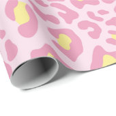 Leopard Print Pink and Yellow Cadeaupapier (Rol Hoek)