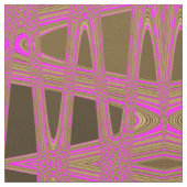 Leopard Print Pink Brown Zigzag Diamond Patroon Stof (Close Up)