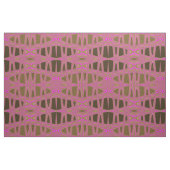 Leopard Print Pink Brown Zigzag Diamond Patroon Stof (Fat Quarter)