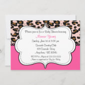 Leopard Print Pink Invitation Kaart (Voorkant)