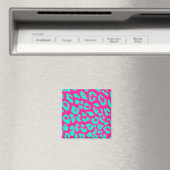 Leopard Print Pink Mint Magneet (Insitu (Vaatwasser))