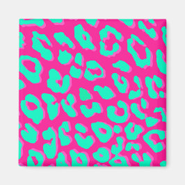 Leopard Print Pink Mint Magneet