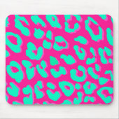 Leopard Print Pink Mint Muismat (Voorkant)