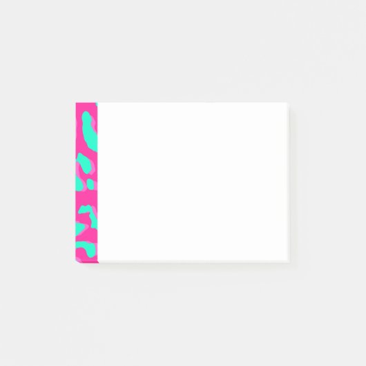 Leopard Print Pink Mint Post-it® Notes (Voorkant)