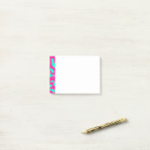 Leopard Print Pink Mint Post-it® Notes (Op bureau)