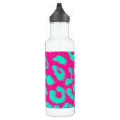 Leopard Print Pink Mint Waterfles (Rechts)
