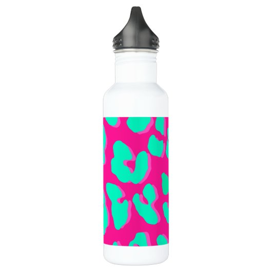 Leopard Print Pink Mint Waterfles (Links)