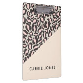 Leopard Print Pink Peach Gold Business Elegant Klembord (Rechts)