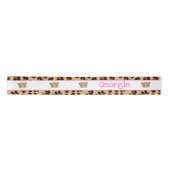 Leopard Print Pink Quatre folie Gift Satijnen Lint (Voorkant)