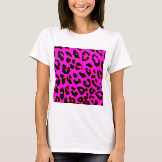 Leopard Print Pink T-shirt (Voorkant)