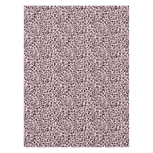 Leopard Print Pink Tafelkleed (Voorkant)