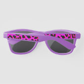 Leopard Print Pink Zonnebrillen (Achterkant)