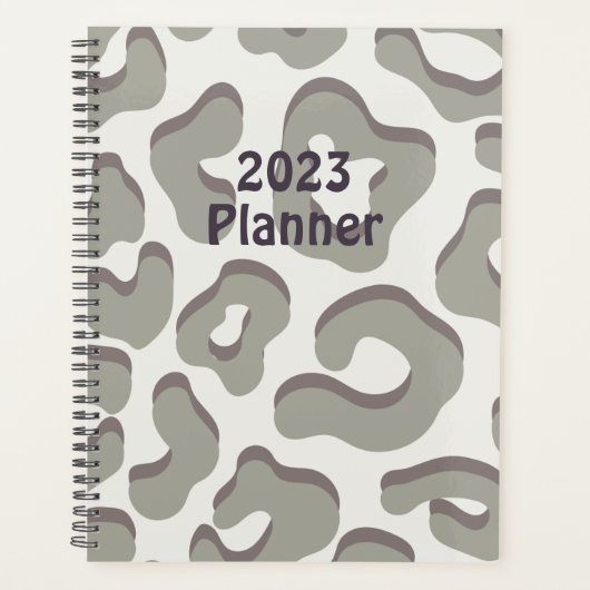 leopard print planner (Voorkant)