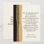 Leopard Print Post Huwelijksuitnodiging Kaart (Voorkant / Achterkant)