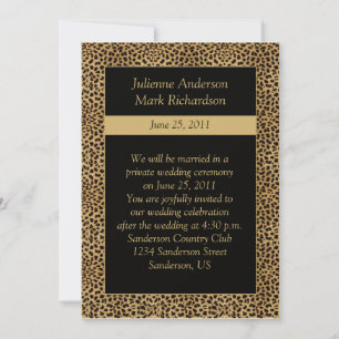 Leopard Print Post Huwelijksuitnodiging Kaart