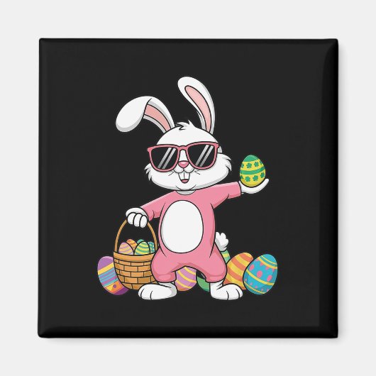 Leopard Print Rabbit Bunny Belling Bubble Gum East Magneet (Voorkant)